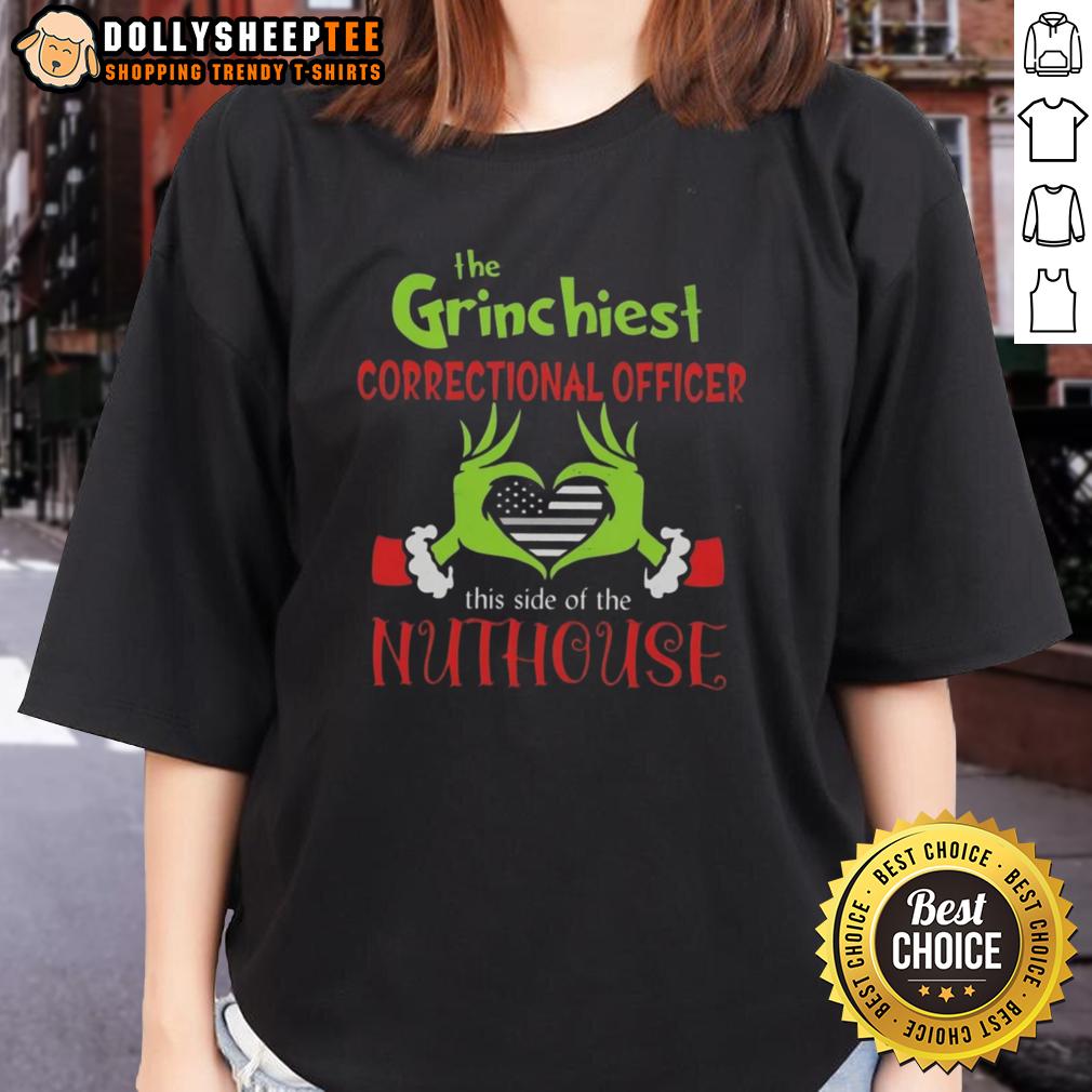 Good The Grinchiest Correctional Officer This Side Of The Nuthouse Ladies Tee Good The Grinchiest Correctional Officer This Side Of The Nuthouse Ladies Tee featuring a playful design and vibrant colors.