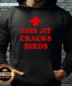 Alt Text: Good This Jit Cracks Birds Red Arrow Hoodie featuring a vibrant design and stylish fit, perfect for casual wear.