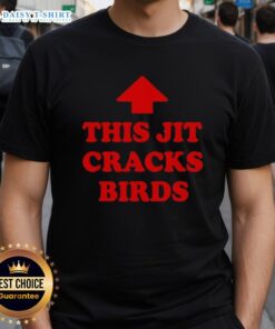 Alt Text: Good This Jit Cracks Birds Red Arrow T-Shirt featuring a vibrant design and bold colors, perfect for casual wear.