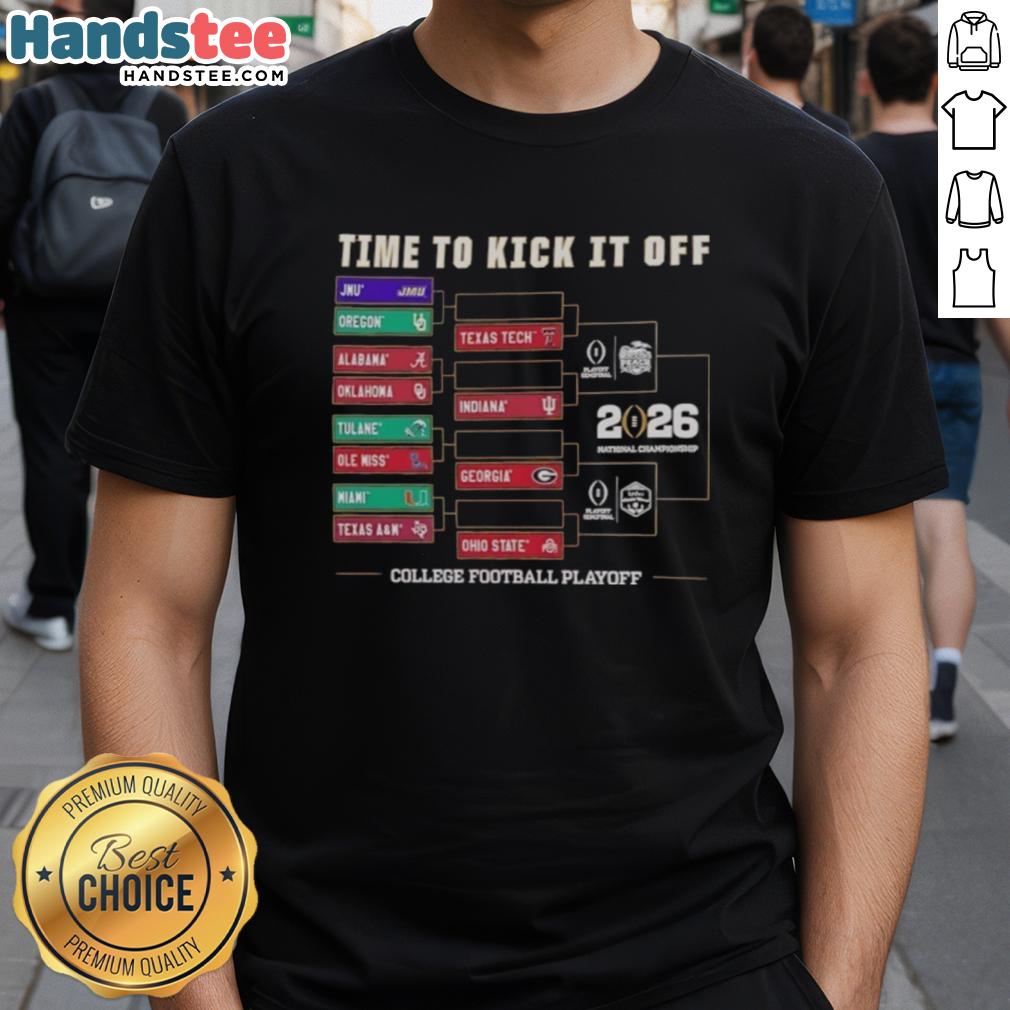 good-time-to-kick-it-of-college-football-playoff-2025-26-t-shirt-1 Good Time To Kick It Of College Football Playoff 2025 26 T-Shirt featuring vibrant graphics and team spirit design.