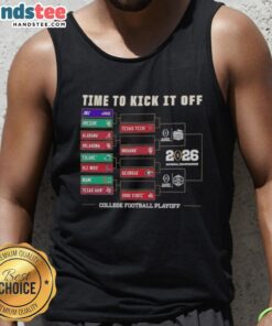 Good Time to Kick It Off College Football Playoff 2025-26 tank top featuring vibrant graphics and sporty design.