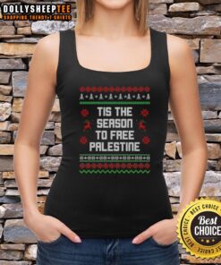 Good Tis The Season To Free Palestine Tank Top showcasing a bold design promoting Palestine awareness and support.