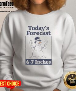 Alt Text: Good Today's Forecast sweatshirt featuring a stylish design with a 6-7 inches graphic, perfect for casual wear.