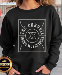Good Tre Carroll full court sweatshirt featuring Xavier Musketeers logo, perfect for fans and cozy sportswear.