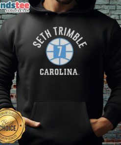 Good UNC Tar Heels basketball hoodie featuring Seth Trimble's name and number 7, perfect for fans and players.