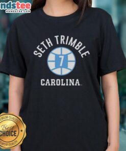 Good UNC Tar Heels basketball ladies tee featuring Seth Trimble's name and number, perfect for fans.