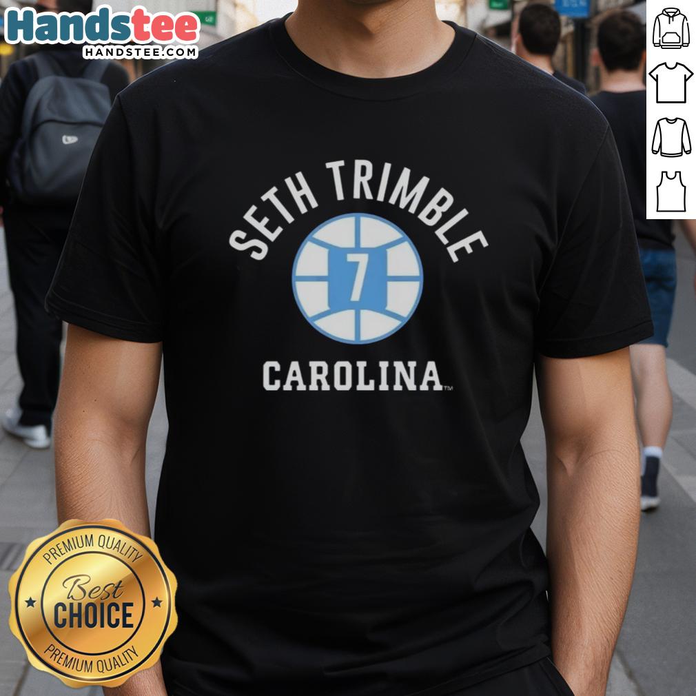 good-unc-tar-heels-basketball-seth-trimble-name-number-ball-7-t-shirt-1 Good UNC Tar Heels basketball t-shirt featuring Seth Trimble's name and number 7, perfect for fans and game day wear.