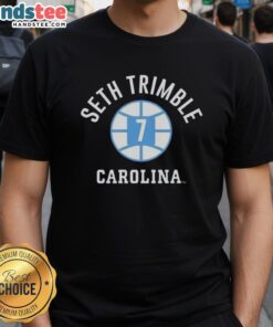 Good UNC Tar Heels basketball t-shirt featuring Seth Trimble's name and number 7, perfect for fans and game day wear.