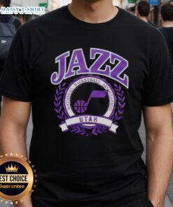 Good Utah Jazz National Basketball Association crest T-shirt featuring team colors and logo, perfect for fans and collectors.