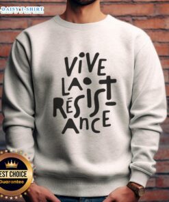 Alt Text: Stylish Good Vive La Resistance sweatshirt with bold graphic design, perfect for casual wear and expressing individuality.