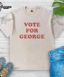 Good Vote for George Kittle washed t-shirt featuring bold graphic design, perfect for fans supporting the NFL star.