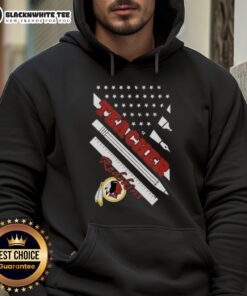 Good Washington Redskins football hoodie for teachers featuring an American flag design, perfect for game day style.