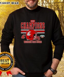 2025 Potato Bowl Champions sweatshirt featuring the Washington State Cougars helmet design, perfect for fans.