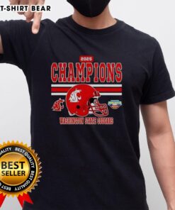 Good Washington State Cougars 2025 Potato Bowl Champions helmet T-shirt showcasing team pride and victory.
