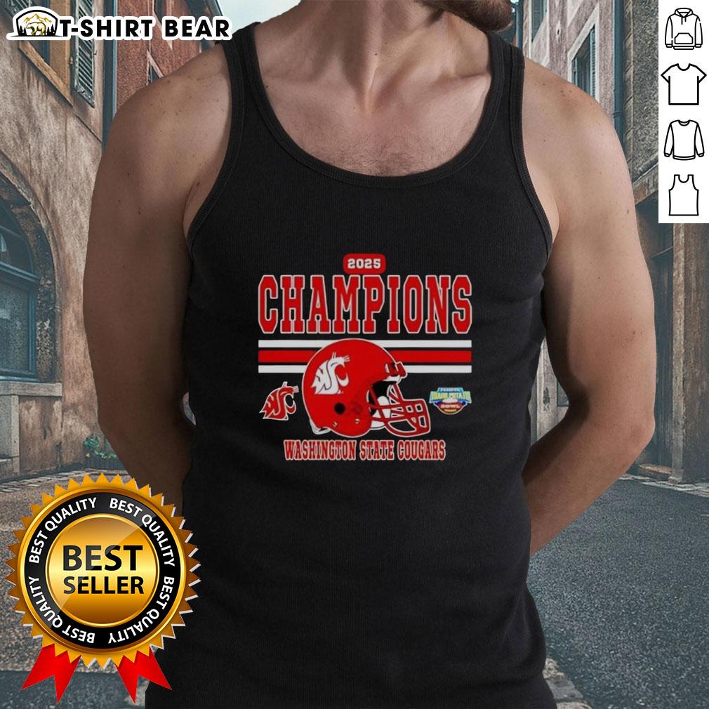 Good Washington State Cougars 2025 Potato Bowl Champions Helmet Tank Top Good Washington State Cougars 2025 Potato Bowl Champions helmet tank top featuring team colors and logo.