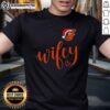 Good Wifey Baltimore Orioles Santa Hat Merry Christmas T-Shirt featuring festive design for holiday sports fans.