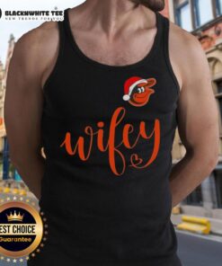 Good Wifey Baltimore Orioles Santa Hat Merry Christmas Tank Top featuring festive design for Orioles fans.