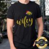 Good Wifey Iowa Hawkeyes Santa Hat Merry Christmas T-Shirt featuring festive design for Hawkeyes fans celebrating the season.