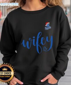 Good Wifey Kansas City Royals Santa Hat Merry Christmas Sweatshirt, festive and stylish for holiday baseball fans.