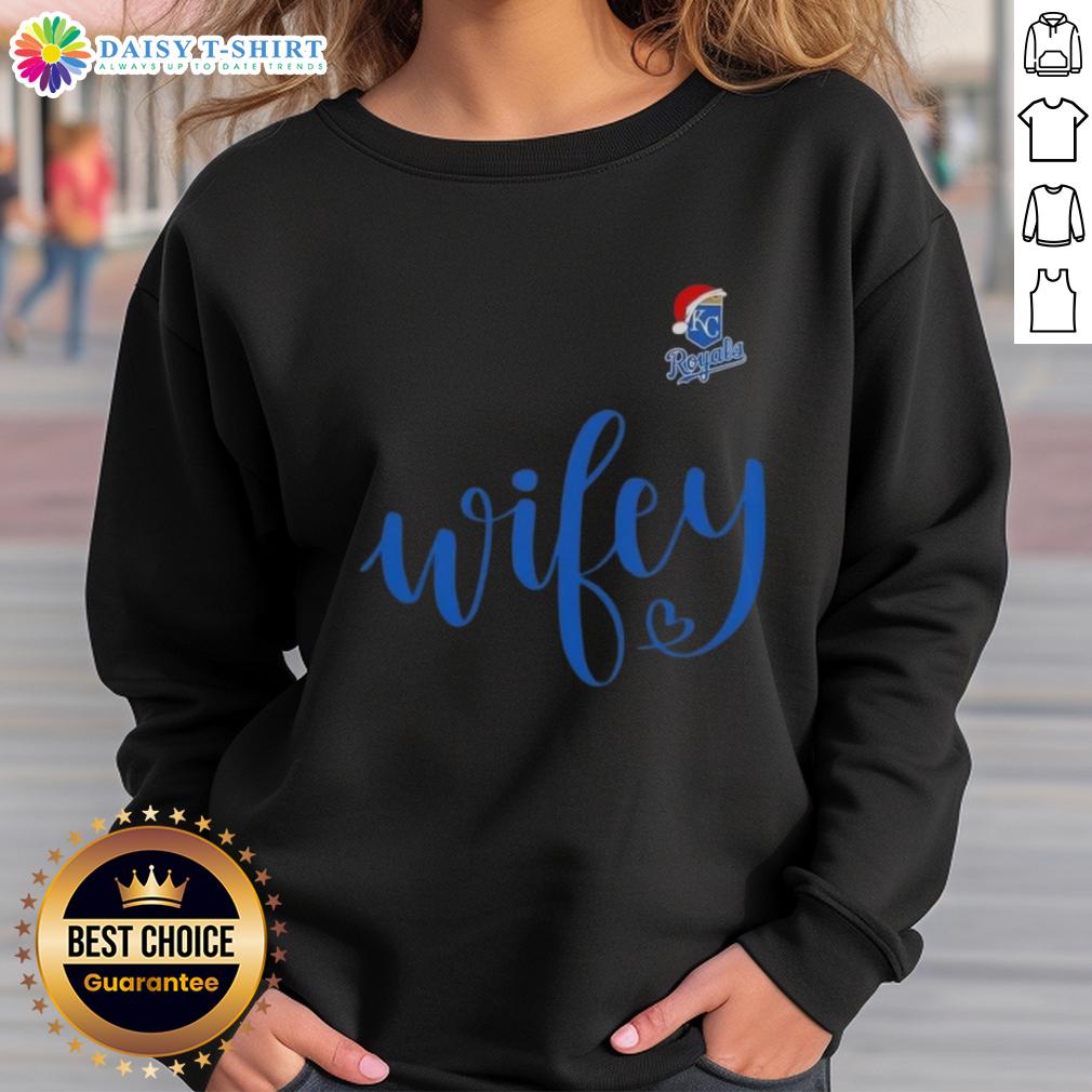 Good Wifey Kansas City Royals Santa Hat Merry Christmas Sweatshirt Good Wifey Kansas City Royals Santa Hat Merry Christmas Sweatshirt, festive and stylish for holiday baseball fans.