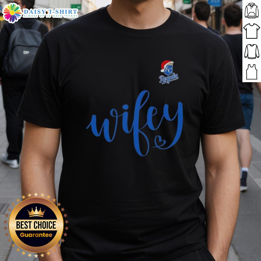Good Wifey Kansas City Royals Santa Hat Merry Christmas T Shirt Good Wifey Kansas City Royals Santa Hat Merry Christmas T-Shirt with festive design and team logo for holiday cheer.