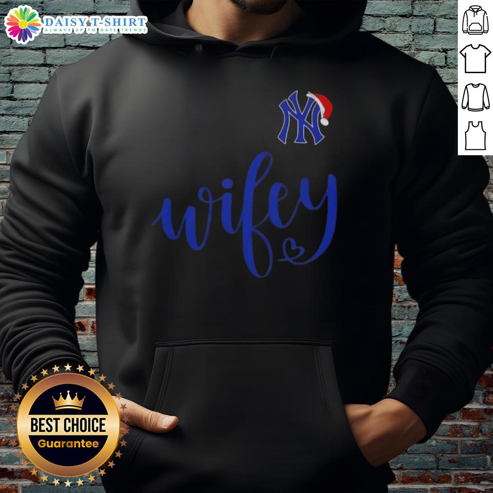 Good Wifey New York Yankees Santa Hat Merry Christmas Hoodie Good Wifey New York Yankees Santa Hat Merry Christmas Hoodie featuring festive design and team logo for holiday cheer.