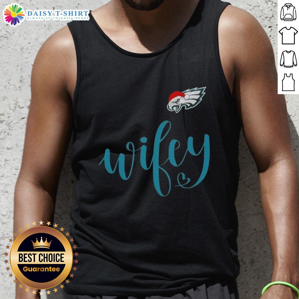 Good Wifey Philadelphia Eagles Santa Hat Merry Christmas Tank Top Good Wifey Philadelphia Eagles Santa Hat Merry Christmas Tank Top, perfect for holiday cheer and game day spirit.
