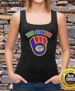 Good Wisconsin City Sports tank top featuring Milwaukee Brewers, Green Bay Packers, and Wisconsin Badgers logos.