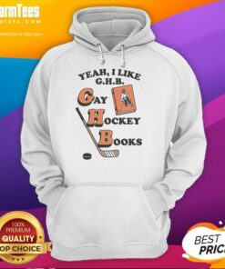 Good Yeah I Like G.H.B. Gay Hockey Books Hoodie featuring a vibrant design, perfect for LGBTQ+ hockey fans.