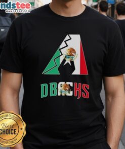 Happy Arizona Diamondbacks baseball t-shirt featuring a vibrant Mexican flag design, perfect for fans and celebrations.