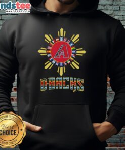 Happy Arizona Diamondbacks X Hispanic hoodie showcasing vibrant colors and team logo, perfect for fans and stylish wear.