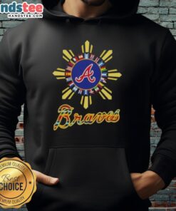 Happy Atlanta Braves X Hispanic hoodie featuring vibrant colors and a stylish design, perfect for fans celebrating culture.
