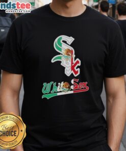 Happy Chicago White Sox baseball t-shirt featuring the Mexican flag design, perfect for fans celebrating both cultures.