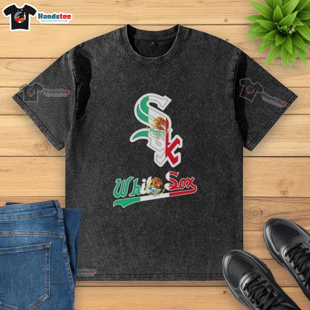 happy-chicago-white-sox-baseball-x-mexican-flag-washed-t-shirt Happy Chicago White Sox baseball t-shirt featuring a vibrant Mexican flag design for fans and sports enthusiasts.