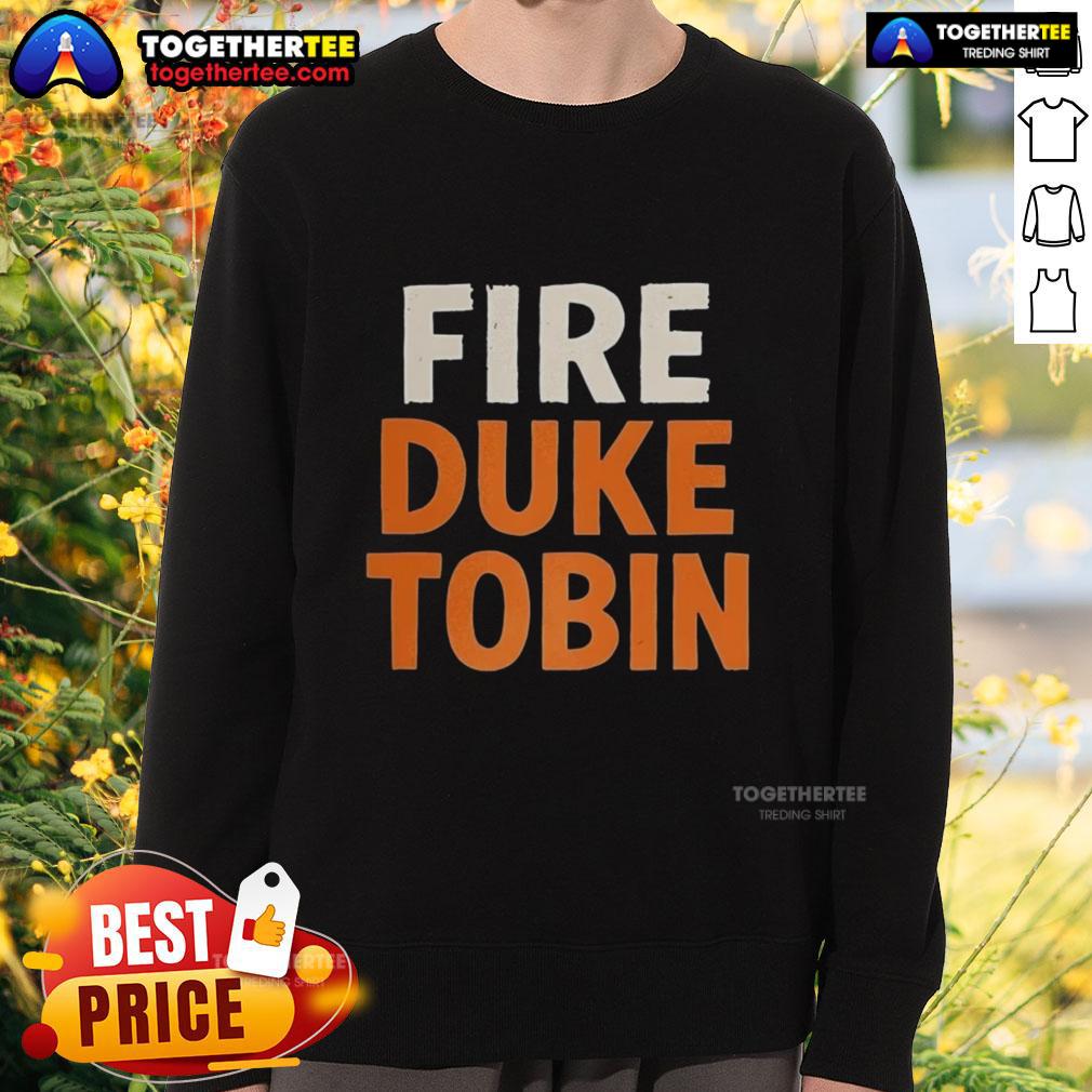 Happy Cincinnati Bengals Nfl Fire Duke Tobin Letter Sweatshirt Happy Cincinnati Bengals NFL sweatshirt featuring Duke Tobin's letter design, perfect for fans celebrating the team.