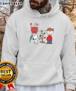 Happy Classic Christmas A Very Charlie Brown Tree Hoodie featuring a whimsical tree design perfect for holiday cheer.