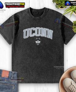 Happy Diana Taurasi wearing a UConn Huskies logo washed t-shirt, showcasing team spirit and style.