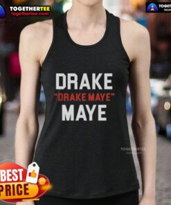 Alt Text: Happy Drake Maye wearing a New England Patriots tank top, showcasing his support for the team in style.