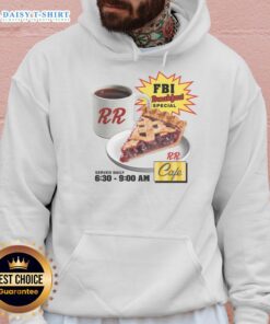 Happy FBI Breakfast Special RR Cafe hoodie design featuring vibrant colors and a cheerful breakfast theme.