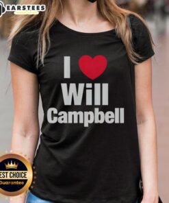 Happy I Love Will Campbell New England Patriots ladies tee featuring team colors and logo, perfect for female fans.