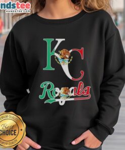 Happy Kansas City Royals baseball sweatshirt featuring a vibrant Mexican flag design, perfect for fans and celebrations.