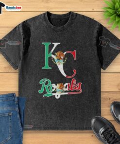 Happy Kansas City Royals baseball t-shirt featuring a vibrant Mexican flag design, perfect for fans and casual wear.