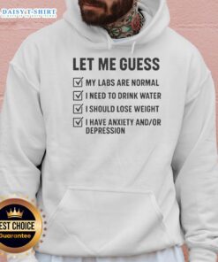 Happy Let Me Guess Labs Are Normal Hoodie worn by a smiling person outdoors, showcasing casual style and comfort.