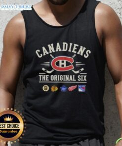 Happy Montreal Canadiens The Original Six combined tank top showcasing team pride and vintage NHL style.