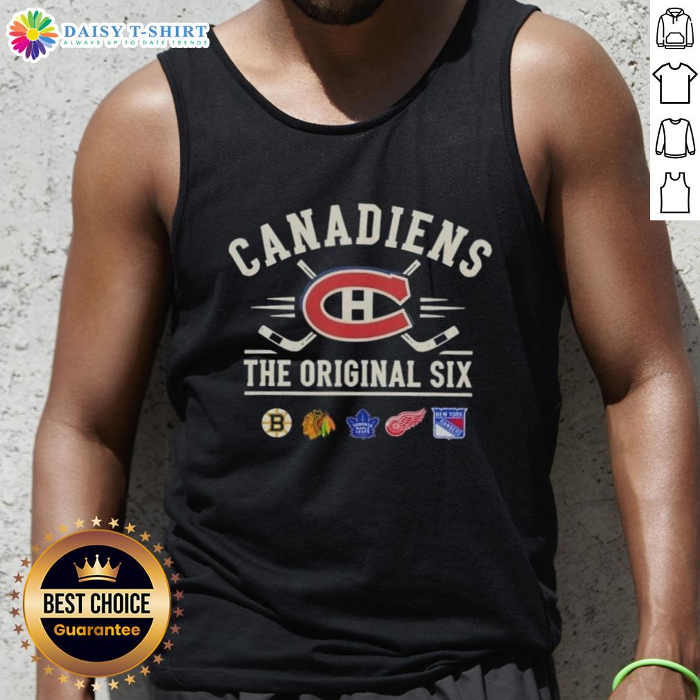 Happy Montreal Canadiens The Original Six Combined Tank Top Happy Montreal Canadiens The Original Six combined tank top showcasing team pride and vintage NHL style.