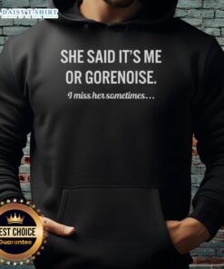 Happy She Said It's Me or Gorenoise hoodie design featuring vibrant graphics, perfect for casual wear and expressing emotions.
