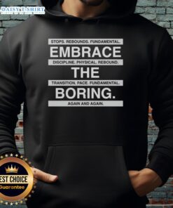 San Antonio Spurs hoodie featuring 'Happy Stops Rebounds' design, embodying discipline and physical rebound philosophy.