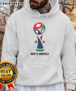 Alt Text: Hot 2026 International Soccer Tournament North America hoodie showcasing vibrant design and sporty style for fans.