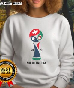 Hot 2026 International Soccer Tournament North America sweatshirt featuring vibrant design and comfortable fit.