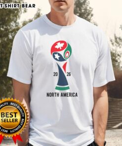 Hot 2026 International Soccer Tournament North America T-Shirt featuring vibrant graphics and sporty design for fans.